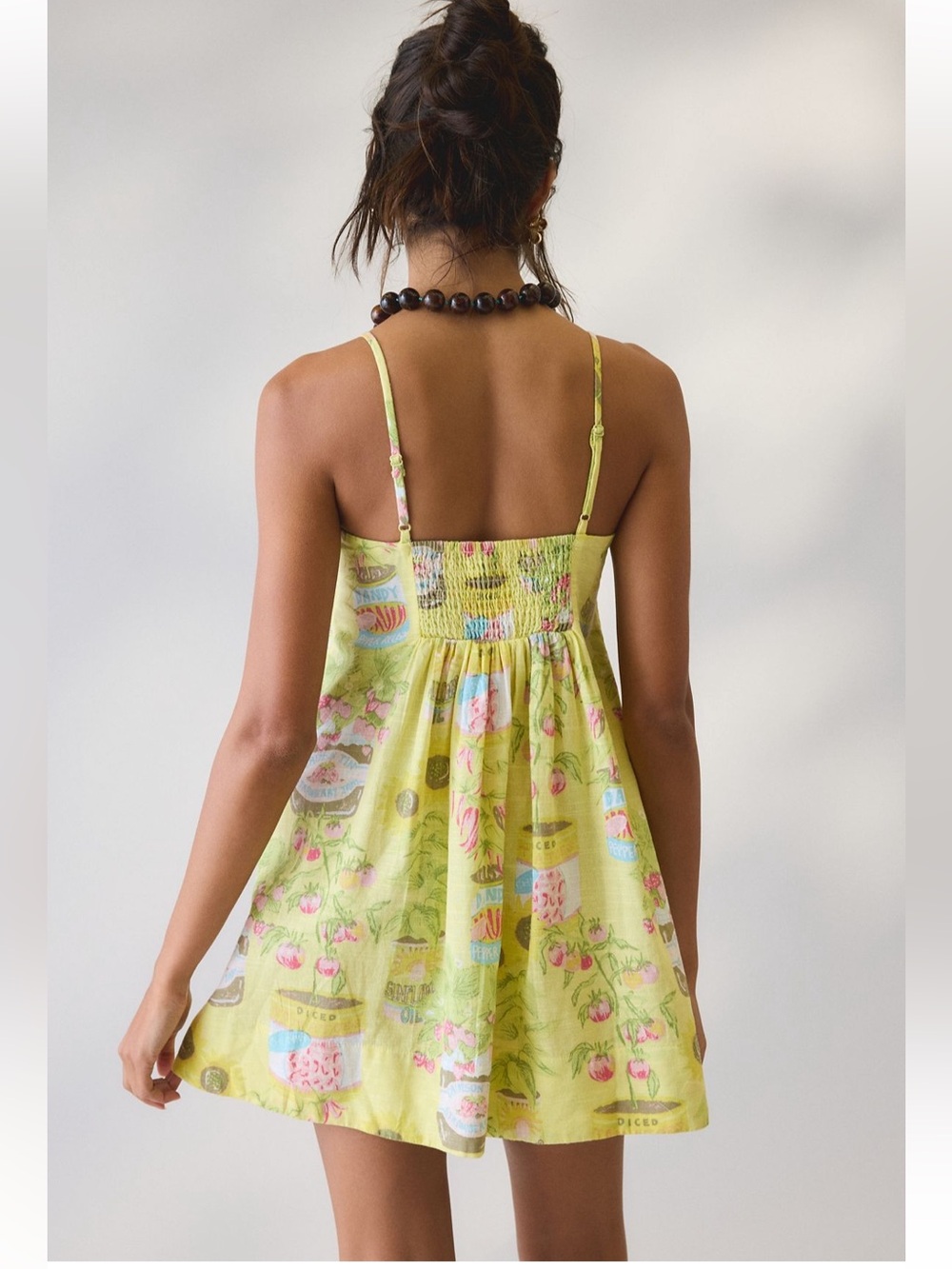 NWT Urban Outfitters Smooth Sailing Pleated Flounce Babydoll Mini Dress M - Picture 3 of 6